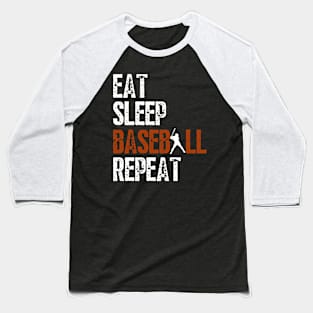 Eat Sleep Baseball Repeat, Funny Baseball Players Baseball T-Shirt